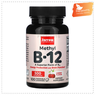 Jarrow Formulas,Methyl B-12, Cherry , 500 mcg, 100 Chewable Lozenges