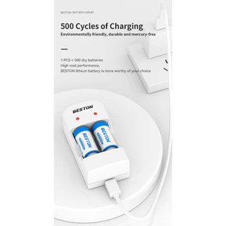 ถ่านชาร์จ BESTON RCR123A 650mAh 2 ก้อน คุณภาพสูง ราคาถูก