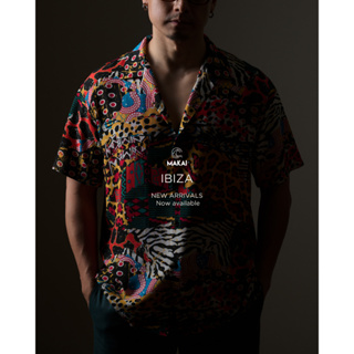 MAKAI เสื้อเชิ้ต เสื้อฮาวาย ผ้าเรยอน รุ่น IBIZA Hawaiian Shirt