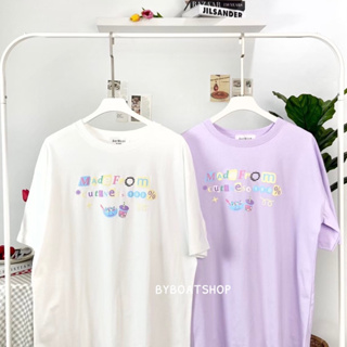 (📍ใส่โค้ด L299HIT ลด 20%) พร้อมส่ง เสื้อยืด oversize ผ้าคอตตอน สกรีนลาย Cuteness100% 🥣✨