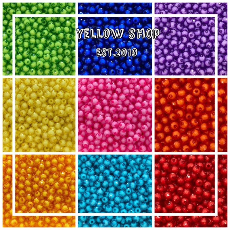 ลูกปัดทับทิม 8 มิล ลูกปัดเม็ดสาคู ลูกปัดทำเหยื่อล่อนก ลูกปัดทำเหยื่อตกปลา