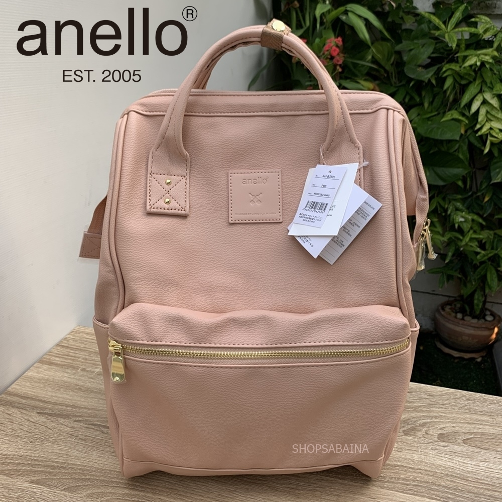 anello แท้100% Pu leather Re-model Backpack (Classic size) Remodel กระเป๋าเป้สะพายหลัง ไซส์ใหญ่