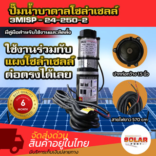 ปั๊มน้ำบาดาลโซล่าเซลล์ DC24V 250W รุ่น 3MISP-24-250-2 ขนาดปากท่อ 1.5 นิ้ว แบรนด์ MTEC