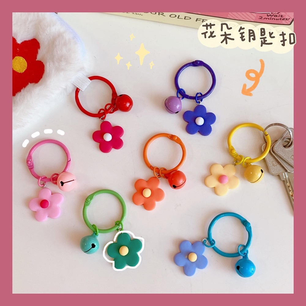 พร้อมส่งในไทย มี30สี ถูกสุด เซท พวงกุญแจดอกไม้ ประดับจี้ดอกไม้ กระพรวน กระดิ่ง พวงกุญแจเคส airpod น่ารัก สไตล์เกาหลี