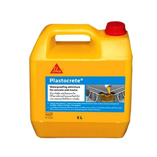 Sika Plastocrete ซิก้า น้ำยาผสมคอนกรีต กันซึม มอร์ต้าสำหรับงานกันซึม (ขนาด 5 ลิตร) ลดอัตราการซึมผ่านของน้ำ