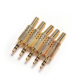 star 1 ชิ้น 3 . 5 มม. 1/8 stereo male audio trs อะแดปเตอร์ปลั๊กเสียบแจ็คเชื่อมต่อชุบทอง1ชิ้น