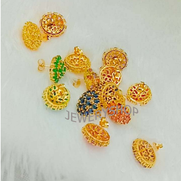 D13 ต่างหูหุ้มทอง ต่างหู ตุ้มหู ต่างหูทอง ตุ้มหูทอง หลากหลายลาย งานไม่แพ้ ไม่คัน - รูปที่ 3