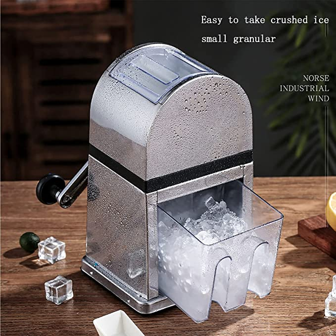 ที่บดน้ำแข็ง Manual Ice Crusher เครื่องไสน้ำแข็งแบบใช้มือหมุนแบบพกพา สำหรับค็อกเทล