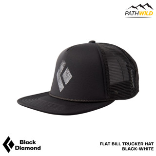 หมวก BLACK DIAMOND FLAT BILL TRUCKER HAT /  BLACK-WHITE ปีกหมวกหนาแต่มีความนิ่ม ม้วนเก็บได้