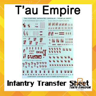 Warhammer 40k - Tau Empire Infantry Transfer sheet - (decal) ดีคอล รูปลอกน้ำ Tau Viorla Sept