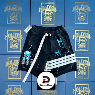 🔥Holdem แท้100%🔥 Holdem Black Premium Cotton Destroyed shorts