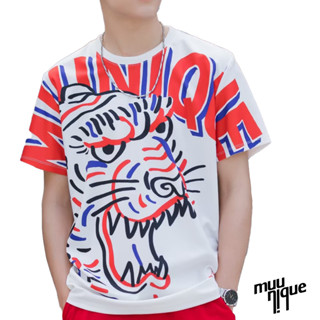 MUUNIQUE T-shirt เสื้อยืด รุ่น White Tiger face V.3