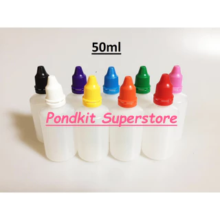 ขวดหยดพลาสติกเปล่าสีขุ่น set100ขวด 30ml/50ml/100ml พร้อมจุกและฝา