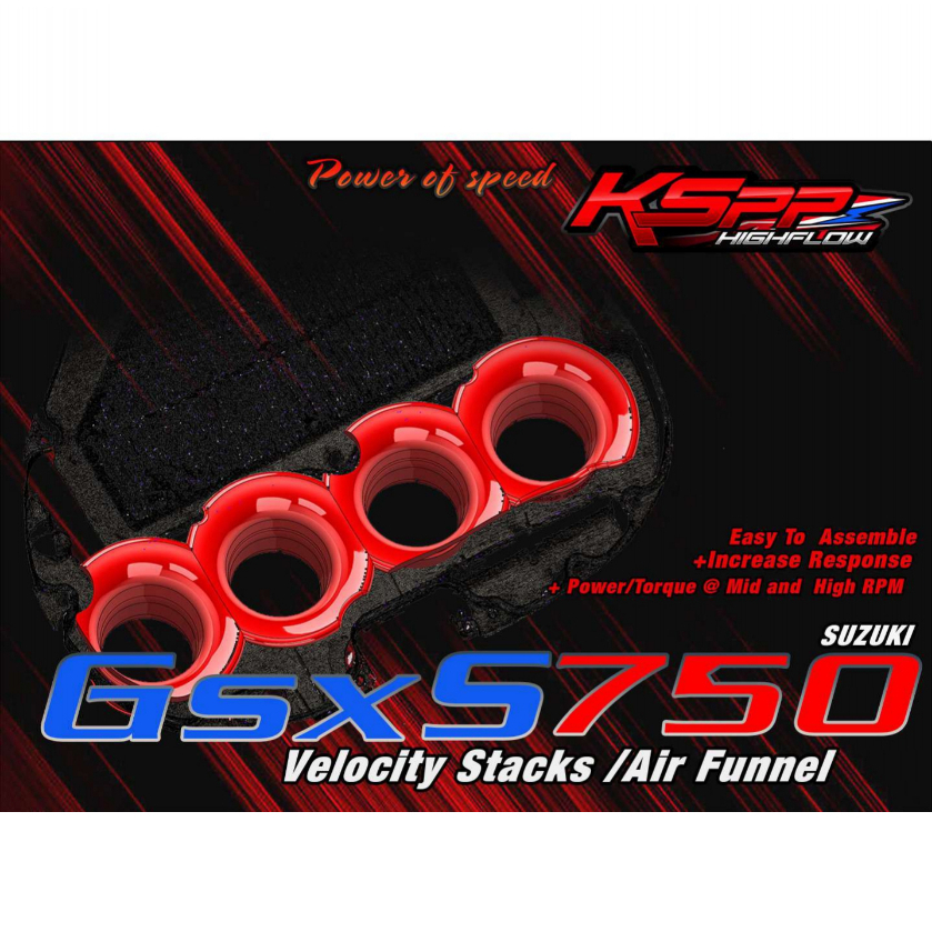 ปากแตร GSX-s750 ตรงรุ่น Velocity stack GSX-s750 Intake air pipe GSX-s750  KSPP