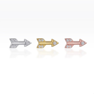 PiercingRoomByJay Mini Arrow Flat Back เงินแท้