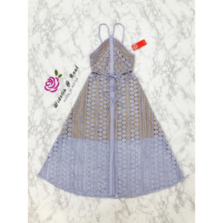 🏝️พร้อมส่ง S M 🏝️JSD  Dress เดรสสายเดี่ยวคล้องคอแสนสวย