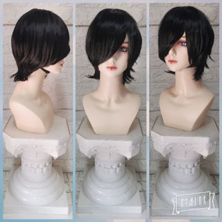 วืกผมสีดำซอยสั้น​เบสิค​ short hair wig (พร้อมส่งจากไทย)​