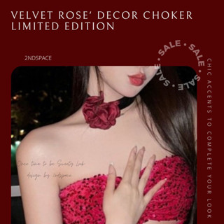 🔥SALE🔥โช้กเกอร์ดอกไม้เรียบหรู🌹🌻🌸💃Sexy Rose Decor Choker✨เพิ่มความโดดเด่นให้ทุกชุด🌹✨💃พร้อมส่งนะค้า