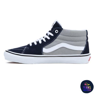 [ของแท้ ส่งฟรี จากไทย] VANS SKATE GROSSO MID - DRESS BLUES/DRIZZLE