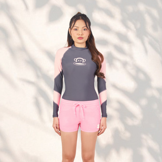 Paul Frank เสื้อว่ายน้ำผู้หญิงแขนยาว WOMENS CLASSIC JULIUS COLORBLOCK RASHGUARD