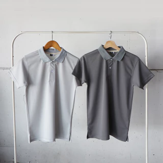 เสื้อโปโล [มีกระเป๋า] สีพื้น ทรงตรง ใส่ได้ทั้ง ช ญ