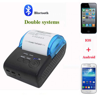 เครื่องพิมพ์ใบเสร็จแบบพกพา Mini Portable 58mm Bluetooth Android 4.0 Thermal POS Printer