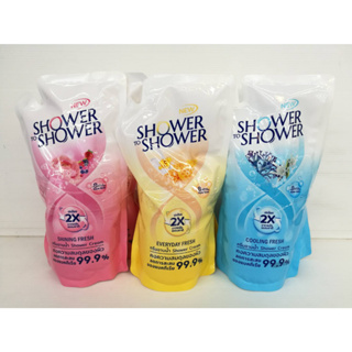 (ซื้อ 1แถม1 แบบถุงเติม) SHOWER TO SHOWER SHOWER CREAM (400x2 มล.)  ครีมอาบน้ำ ชาวเวอร์ ทู ชาวเวอร์ 400 มล .มี 3 สูตร