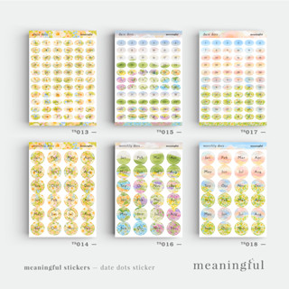 date dots &amp; monthly dots sticker | สติกเกอร์วัน / เดือน สติกเกอร์ใส