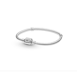 (พร้อมส่ง)*New*Pandora สร้อยข้อมือ Snake chain sterling silver bracelet with Star Wars clasp