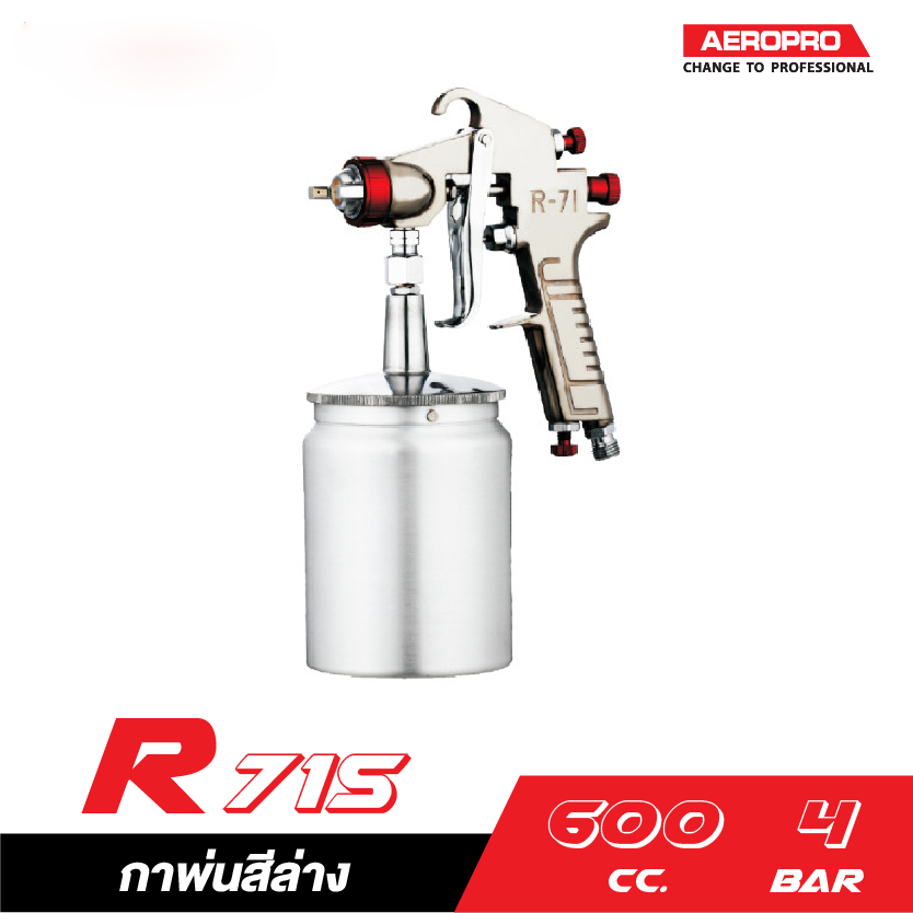 AEROPRO R71S กาพ่นสีล่าง ขนาด 600 cc.