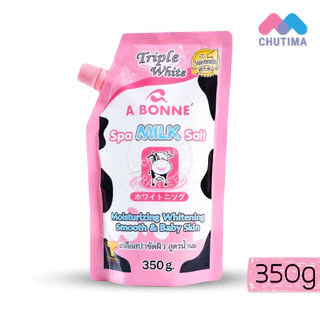 เกลือขัดผิว เกลือสปา สครับผิวกาย เอ บอนเน่ สปา ซอลท์ A bonne Spa Yogurt/ Milk/ White C Salt 350g.