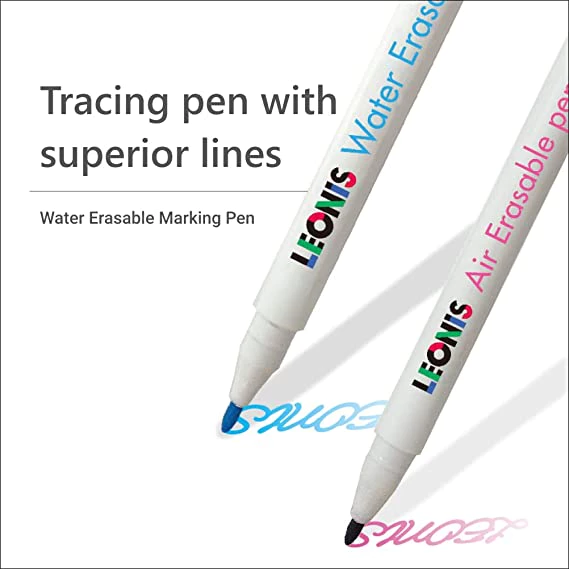 LEONIS ปากกาเขียนผ้า Marking Pen แบบลบน้ำได้ หมึกเยอะ เต็มแท่ง เขียนได้ถึง 500เมตร made in japan