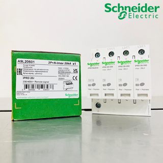 Schneider Electric อุปกรณ์ป้องกันไฟกระชาก ป้องกันฟ้าผ่า Surge Protection 3P+N 20kA รุ่น A9L20601