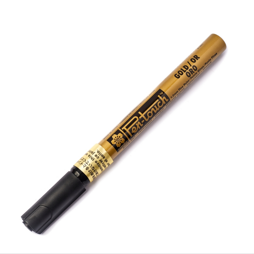 ปากกาเพ้นท์ หัวเล็ก สีทอง ขนาด 1 มม. รุ่น XPMK-41301