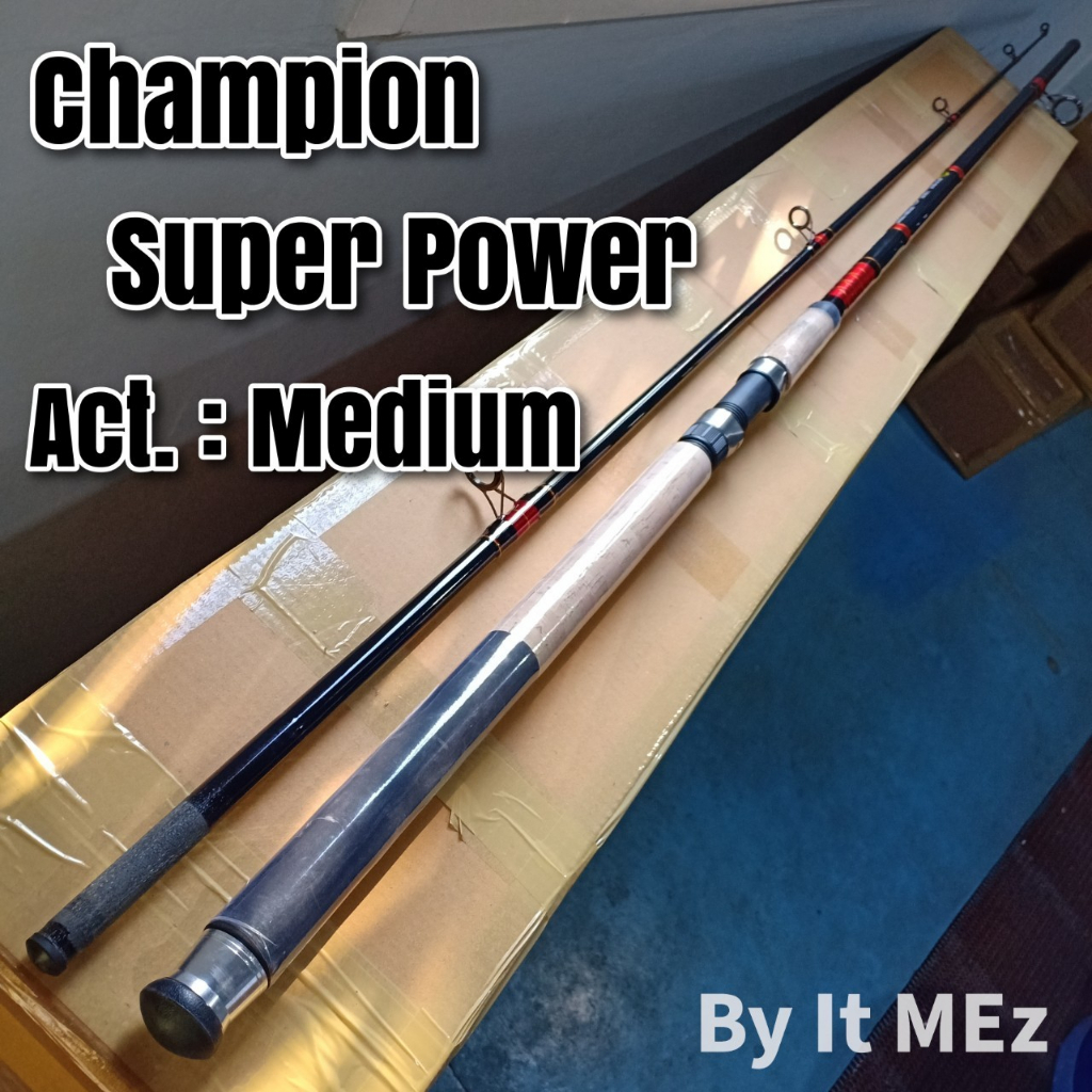 ของแท้ ราคาถูก คันเบ็ดตกปลา คันหน้าดิน Champion Super Power 12 ฟุต Act. 10-15 kg. เหมาะกับงานใหญ่ งานเขื่อน Spinning