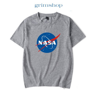 เสื้อยืดสีเทาสกรีนลาย NASA งานสตรีทวินเทจ สภาพดี โอเวอร์ไซส์ ใส่ได้ทั้งหญิงและชาย พร้อมส่ง มีเก็บเงินปลายทาง