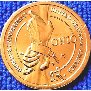 เหรียญ​สหรัฐอเมริกา​ USA, 1 Dollar, (ชุด​นวัตกรรม​ Ohio), #​2823T, ไม่​ผ่าน​ใช้​ UNC