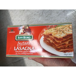 San remo Instant Lasagna Oasta#103 อินสแตนท์ ลาซานญ่า พาสต้า 250g.