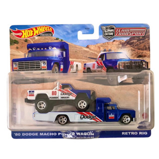 Hot Wheels Team Transport 80 Dodge Macho Power Wagon + Retro Big