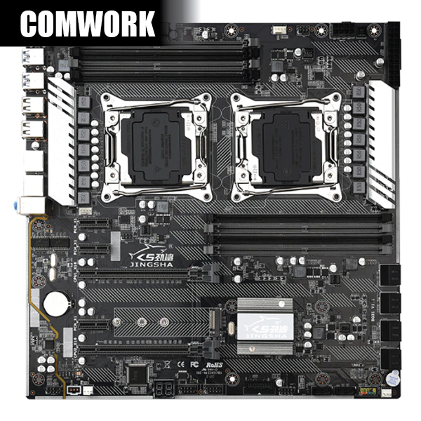 เมนบอร์ด JINGSHA X99 F2 E-ATX LGA 2011-3 DUAL CPU WORKSTATION SERVER MAINBOARD MOTHERBOARD CPU XEON COMWORK