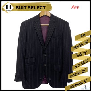 สูท Suit Select สีดำลายทาง ไซส์ A4