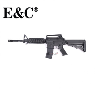 E&amp;C 308 M4 RIS GEN 2 AEG สีดำ ระบบไฟฟ้า แถมลูกบีบี ~ 1,000 นัด เป้ากระดาษ ,ของเล่นบีบีกัน