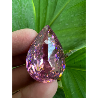Cz Pink Diamond Pear shape Pineapple cutting