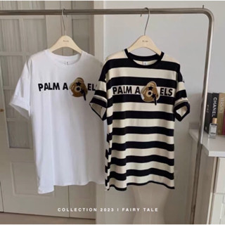 NEW :: PALM TEE พร้อมส่ง รอบ2 สีริ้ว ‼️เสื้อยืดทรงoversize พิมพ์ลายอย่างดี ใส่ง่าย ผ้าดี ป้าย WGWE