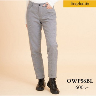 GSP Stephanie Pants กางเกงลายสก๊อตสีขาวสลับดำ (OWP56BL)