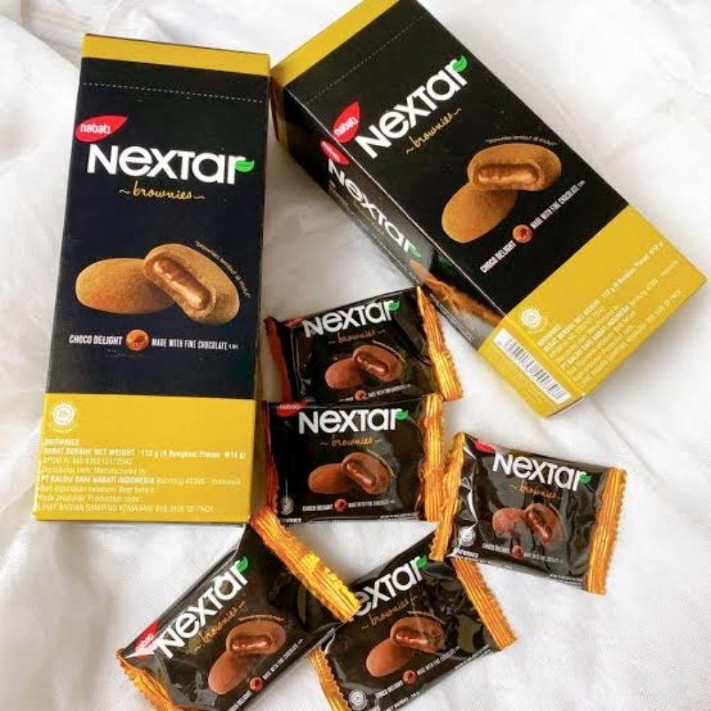 💚พร้อมส่ง❗ Nextar บราวนี่ Nextar Brownies สอดไส้ช็อกโกแลต nabati คุกกี้บราวนี่ บราวนี่หนึบ บราวนี่ช็