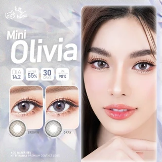 คอนแทคเลนส์ รุ่น Mini Olivia by Kitty kawaii มินิ มี3สี เทา/ตาล/L-brown มีค่าสายตา (0.00)-(-10.00)