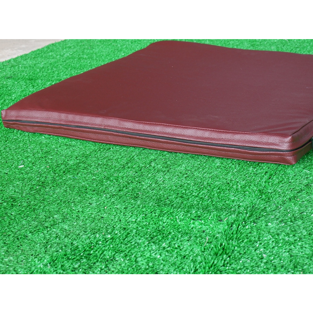 เบาะนั่งสมาธิ อาสนะหนัง PVC มีซิปถอดได้ มีหลายสี  ขนาด 60 x 60 ซม. หนา 4 ซม. - รูปที่ 6