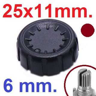 ลูกบิด 25*11 mm. plastic knob cap adjustment plum blossom handle 6MM for rotary encoder potentiometer volume control