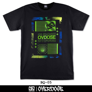 Overdose T-shirt เสื้อยืดคอกลม สีดำ รหัส BQ-05(โอเวอโดส)